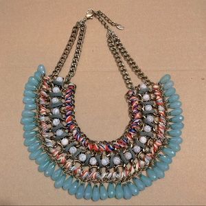 Zara Beaded and Macrame Chain Necklace